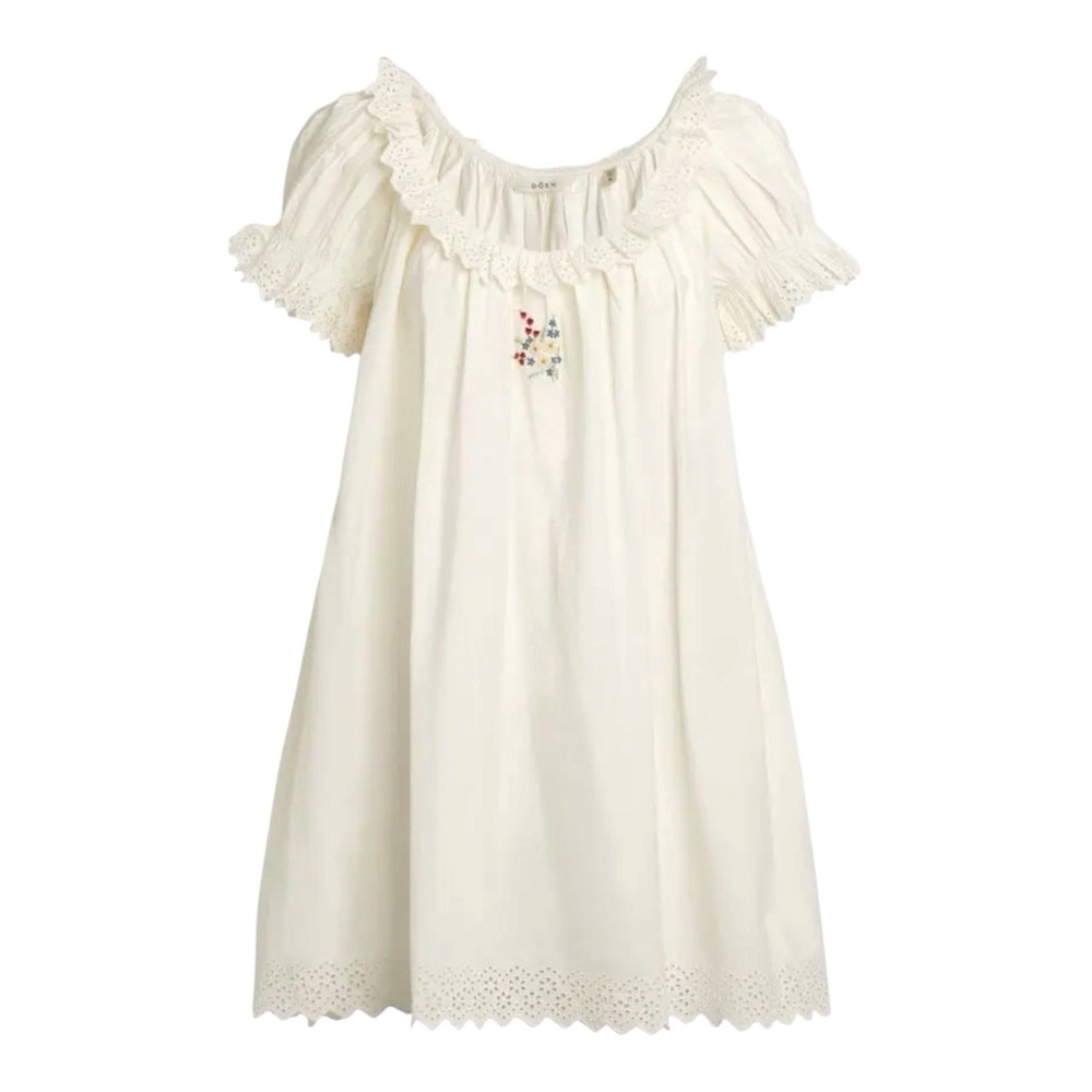 Doen Musette Dress Women's Medium White Coquette Luxury Romantic Rare